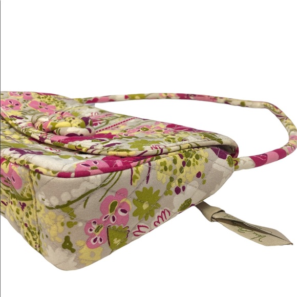 🎉HP🎉 Vera Bradley Knot Just A Clutch Make Me Blush Floral Pink & Green Purse - Picture 3 of 10